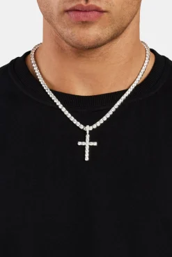 JWL-PEND 925 Cross Pendant - White