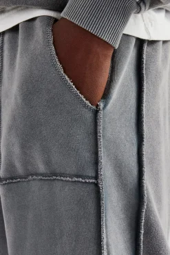 CLO-SET Acid Exposed Seam Zip Through Tracksuit - Charcoal