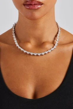 Women JWL-CHN Alternating Round Tennis Chain - 6mm