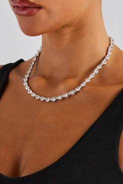 Women JWL-CHN Alternating Round Tennis Chain - 6mm