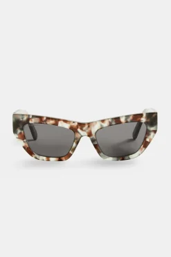 Women CLO-ACC Angled Square Acetate Sunglasses - Tort