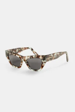 Women CLO-ACC Angled Square Acetate Sunglasses - Tort