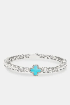 Women JWL-BRA Baby Blue Motif Tennis Bracelet