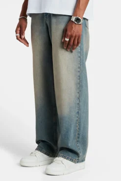 CLO-BOT-DEN Baggy Fit Jeans - Antique Wash