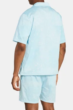 CLO-TOP-SHIR Bandana Printed Shirt - Light Blue