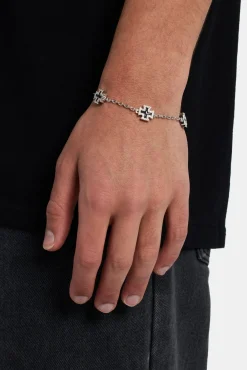 JWL-BRA Black Enamel Cross Motif Bracelet