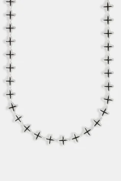 JWL-CHN Black Enamel Motif Chain - 10mm