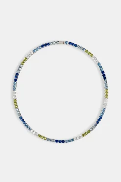 JWL-CHN Blue & Green Ombre Tennis Chain - 5mm