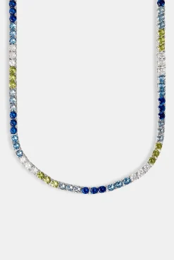 JWL-CHN Blue & Green Ombre Tennis Chain - 5mm
