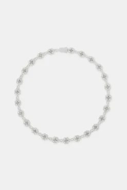 JWL-CHN Blue Motif Iced Link Chain - 10mm