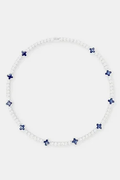 JWL-CHN Blue Motif Tennis Chain