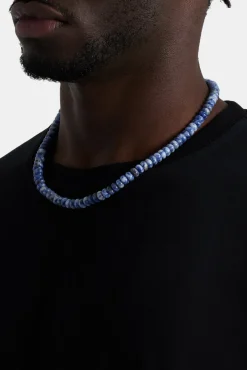 JWL-NECK-PRL Blue Point Natural Stone Necklace
