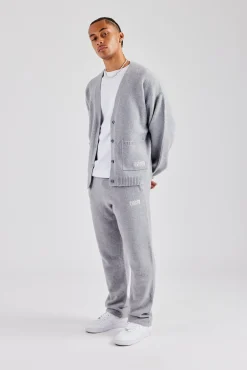 CLO-TOP-KTW Boxy Button Front Cardigan - Grey
