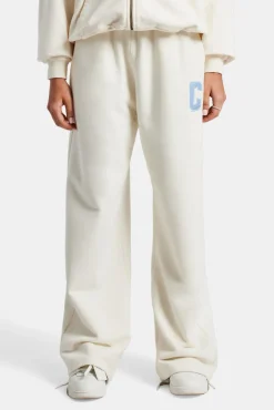 Women CLO-BOT-TRO C Embroidered Jogger - Off White