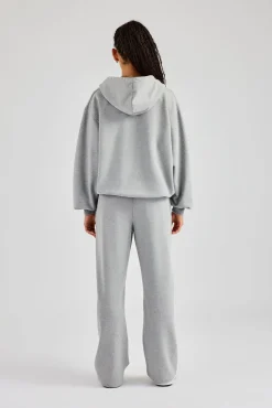 Women CLO-SET C Embroidered Zip Through Tracksuit - Grey Marl