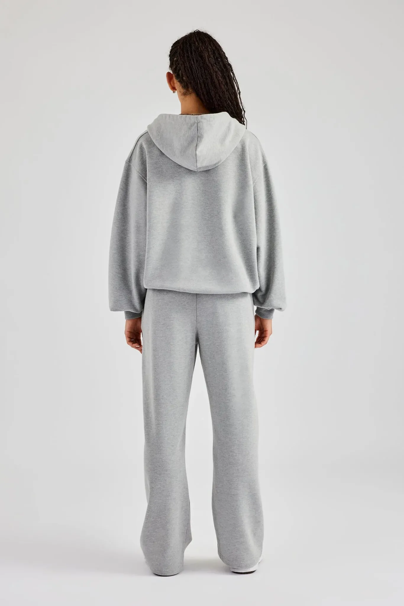 Women CLO-SET C Embroidered Zip Through Tracksuit - Grey Marl