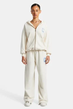 Women CLO-SET C Embroidered Zip Through Tracksuit - Off White