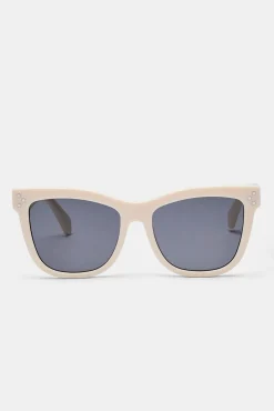 Women CLO-ACC Cat Eye Acetate Sunglasses - Ecru