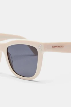 Women CLO-ACC Cat Eye Acetate Sunglasses - Ecru