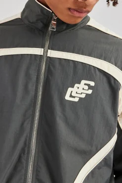 CLO-TOP-OUT CCC Nylon Zip Through Jacket - Charcoal