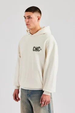 CLO-TOP-HS-HOOD Cernucci 17 Studios Oversized Hoodie - Off White