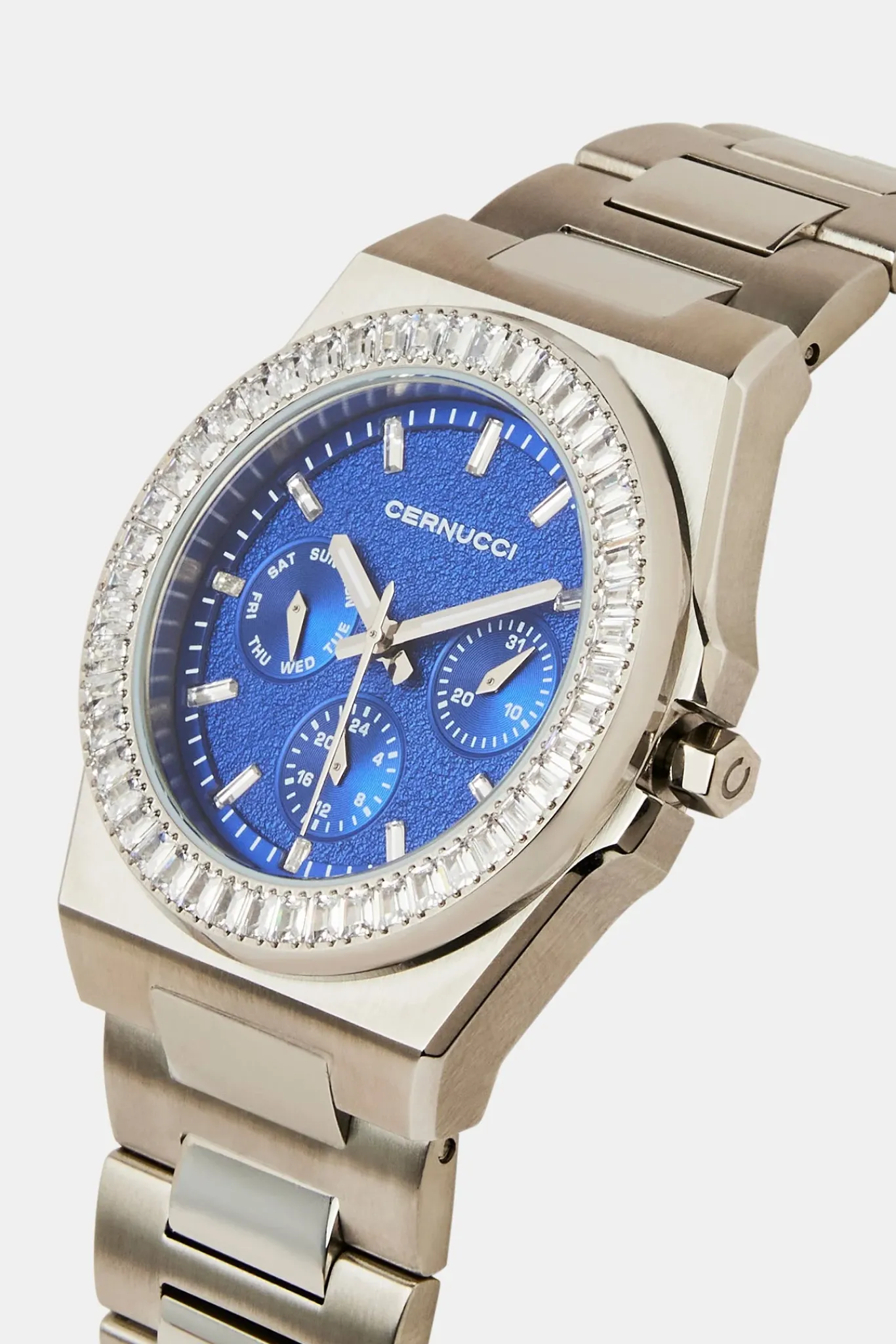 JWL-ACC-WAT Cernucci Baguette Bezel Watch - Silver