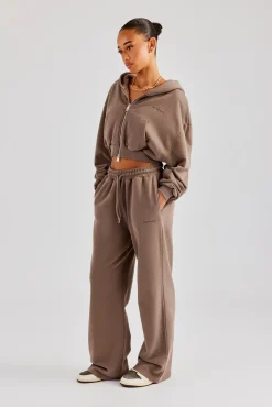 Women CLO-SET Cernucci Cropped Zip Through Tracksuit - Taupe