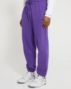 CLO-BOT-TRO Cernucci Embroidered Jogger - Purple