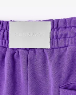 CLO-BOT-TRO Cernucci Embroidered Jogger - Purple