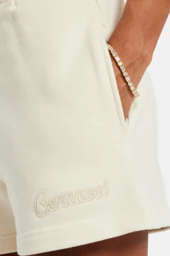 Women CLO-BOT Cernucci Embroidered Shorts - Ecru