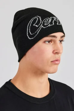 Women CLO-ACC Cernucci Intarsia Beanie Hat - Black