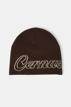 Women CLO-ACC Cernucci Intarsia Beanie Hat - Chocolate
