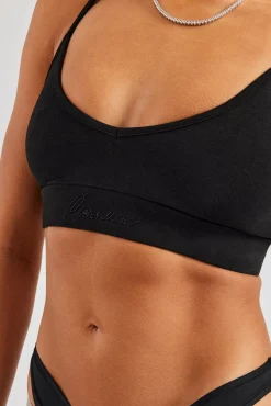 Women CLO-TOP-TEE Cernucci Jersey Bralet - Black