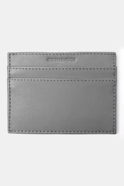 CLO-ACC Cernucci Leather Card Holder - Grey