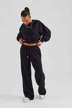 Women CLO-TOP-HS-SWE Cernucci Limited Sweatshirt - Black