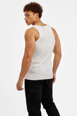 CLO-TOP-TEE Cernucci Muscle Fit Ribbed Vest - White