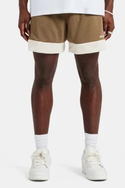 CLO-BOT Cernucci Panel Mesh Short - Taupe