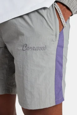 CLO-BOT Cernucci Panelled Nylon Relaxed Short - Charcoal