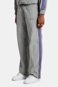 CLO-BOT-TRO Cernucci Panelled Nylon Straight Leg Trouser - Charcoal