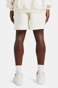 CLO-BOT Cernucci Relaxed Letter Rhinestone Shorts - Off White