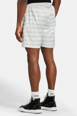 CLO-BOT Cernucci Repeat Printed Satin Short - Ecru