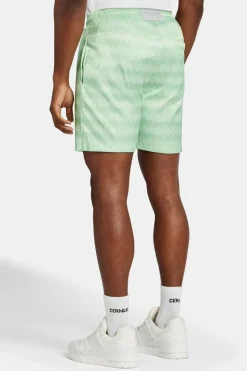 CLO-BOT Cernucci Repeat Printed Satin Short - Lime
