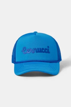 Women CLO-ACC Cernucci Script Mesh Trucker - Blue