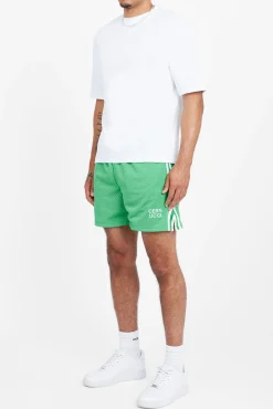 CLO-BOT Cernucci Text Mesh Short - Green