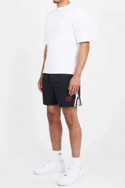 CLO-BOT Cernucci Text Mesh Short - Black