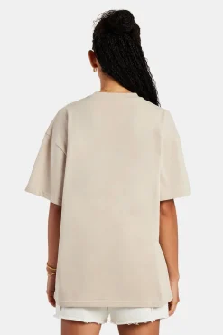 Women CLO-TOP-TEE Cernucci Tonal Oversized T-Shirt - Stone