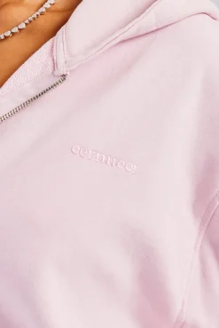 Women CLO-TOP-HS-HOOD Cernucci Zip Through Hoodie - Pink