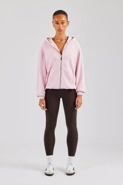Women CLO-TOP-HS-HOOD Cernucci Zip Through Hoodie - Pink