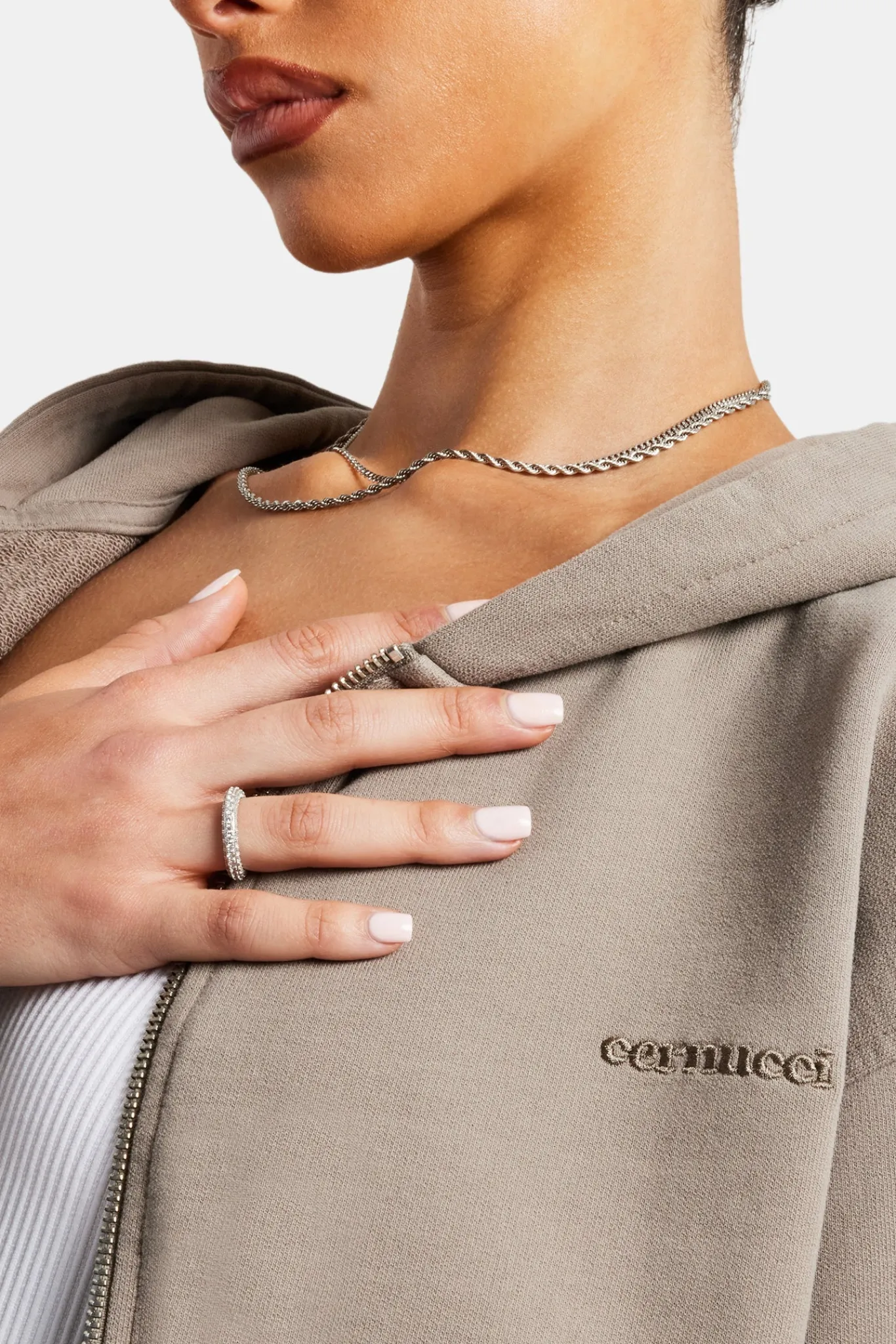 Women CLO-SET Cernucci Zip Through Tracksuit - Taupe