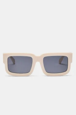 Women CLO-ACC Chunky Acetate Sunglasses - Ecru
